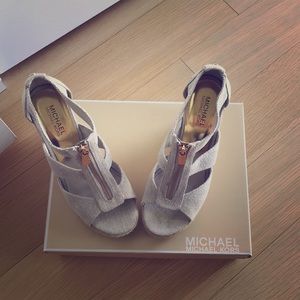 Michael Kors Damita fabric wedge